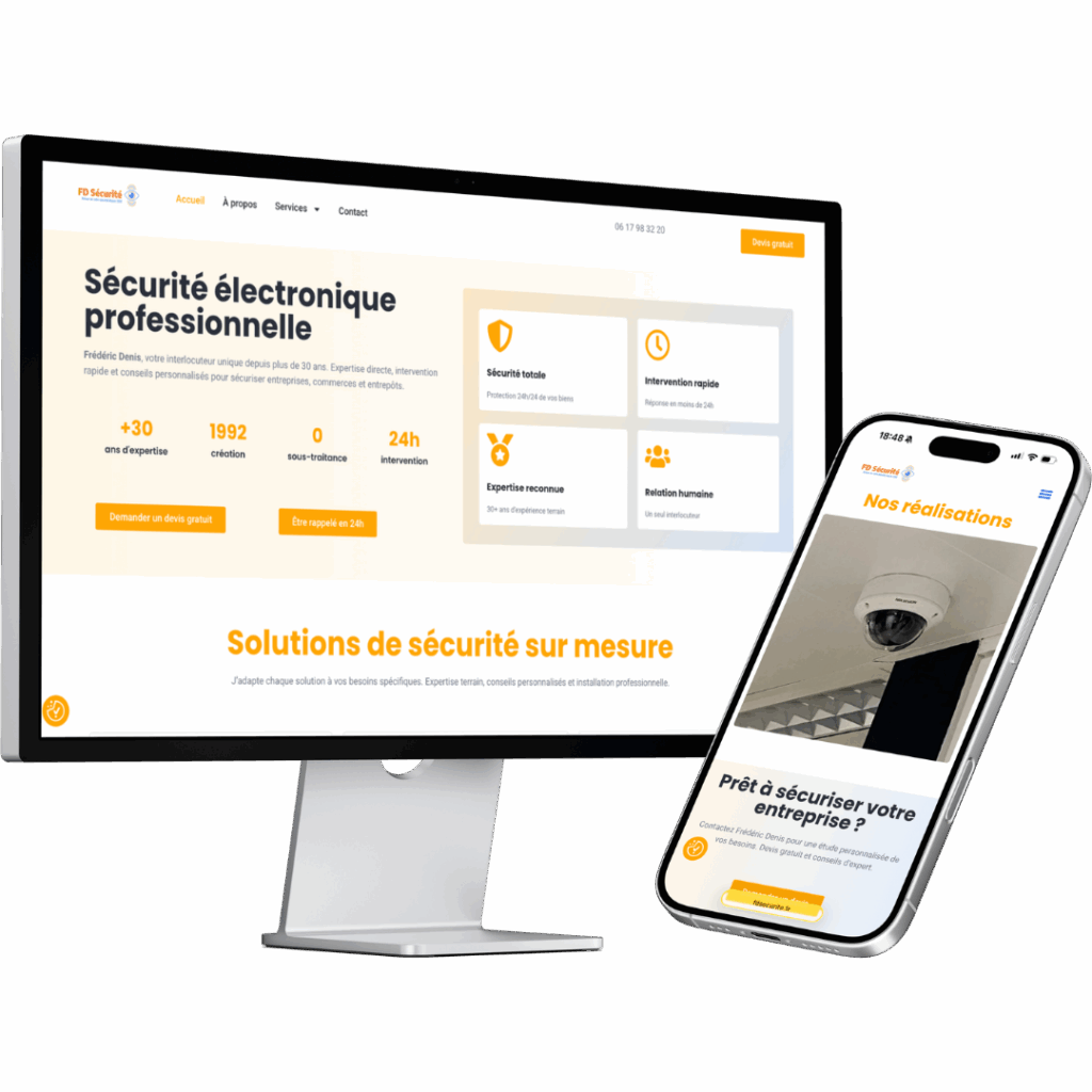 Refonte site internet FD Sécurité