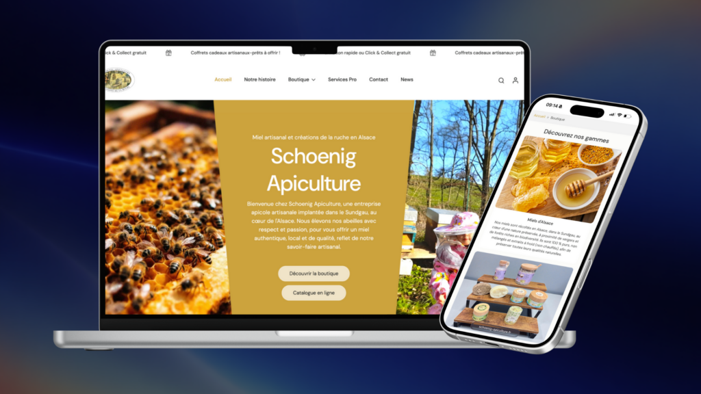 site shopify artisan miel